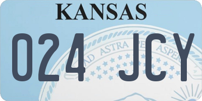 KS license plate 024JCY