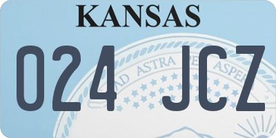 KS license plate 024JCZ