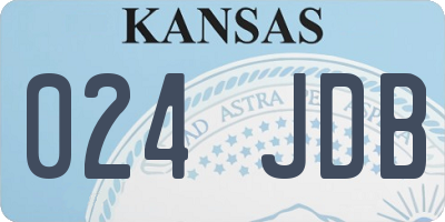 KS license plate 024JDB