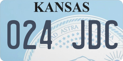 KS license plate 024JDC