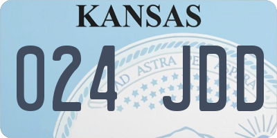 KS license plate 024JDD