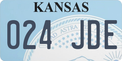 KS license plate 024JDE