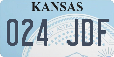 KS license plate 024JDF