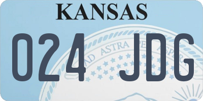 KS license plate 024JDG