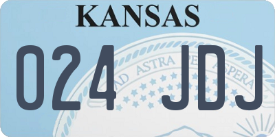 KS license plate 024JDJ