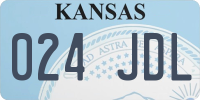 KS license plate 024JDL