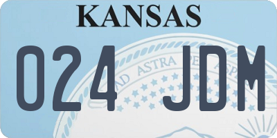 KS license plate 024JDM