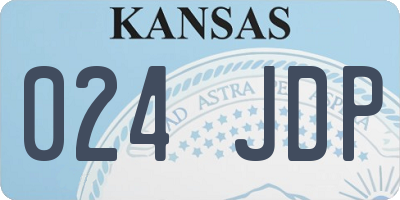 KS license plate 024JDP