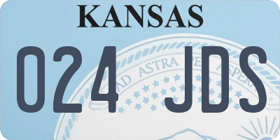 KS license plate 024JDS