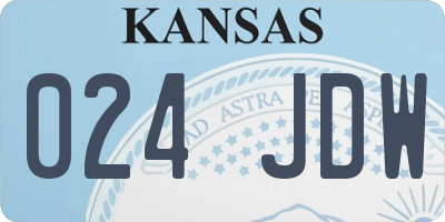 KS license plate 024JDW