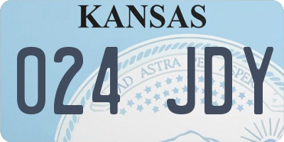 KS license plate 024JDY