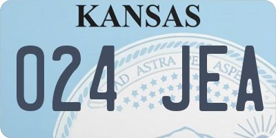 KS license plate 024JEA