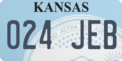 KS license plate 024JEB