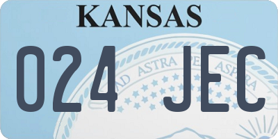 KS license plate 024JEC