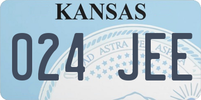 KS license plate 024JEE