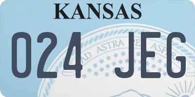 KS license plate 024JEG