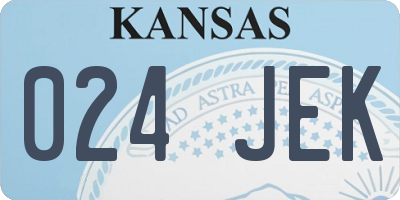 KS license plate 024JEK