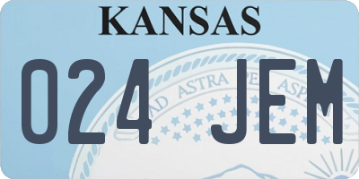 KS license plate 024JEM