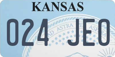 KS license plate 024JEO