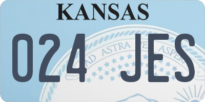 KS license plate 024JES