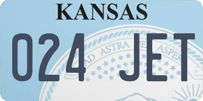 KS license plate 024JET