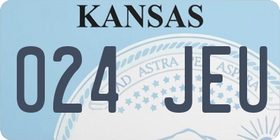 KS license plate 024JEU