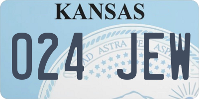 KS license plate 024JEW