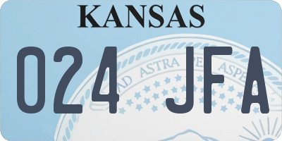 KS license plate 024JFA