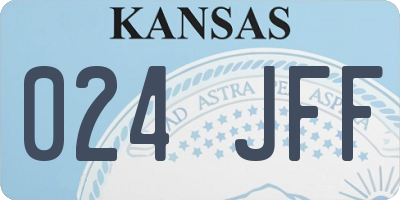 KS license plate 024JFF