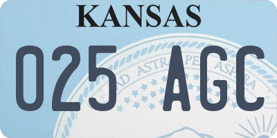 KS license plate 025AGC