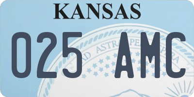 KS license plate 025AMC