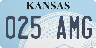 KS license plate 025AMG