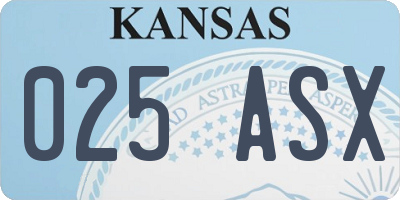 KS license plate 025ASX