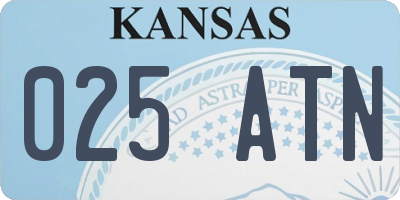 KS license plate 025ATN
