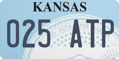 KS license plate 025ATP
