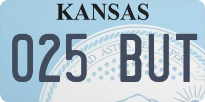 KS license plate 025BUT