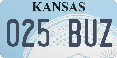 KS license plate 025BUZ