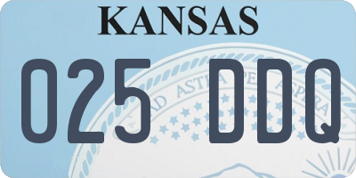 KS license plate 025DDQ