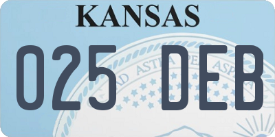 KS license plate 025DEB