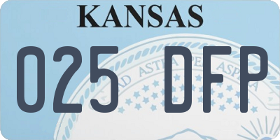 KS license plate 025DFP