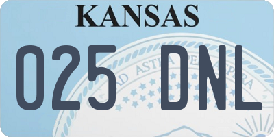 KS license plate 025DNL