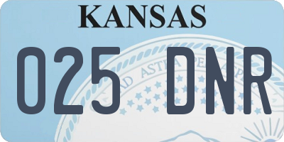 KS license plate 025DNR