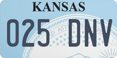 KS license plate 025DNV