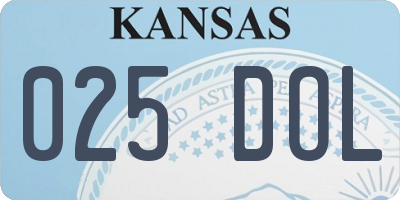 KS license plate 025DOL