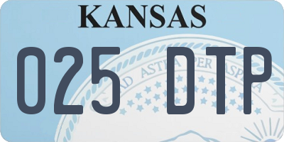 KS license plate 025DTP