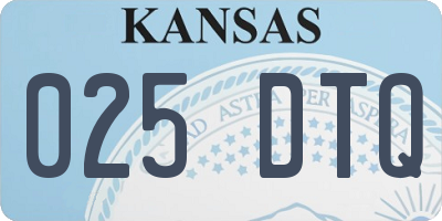 KS license plate 025DTQ