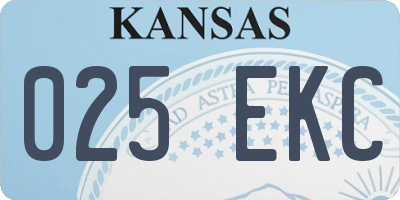 KS license plate 025EKC