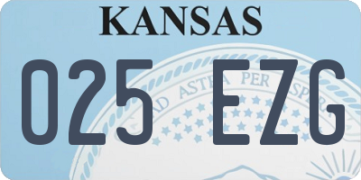 KS license plate 025EZG