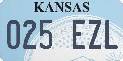 KS license plate 025EZL