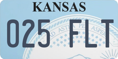 KS license plate 025FLT